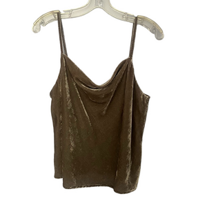 Brown Velvet Cowl Neck Camisole Small - Banana Republic